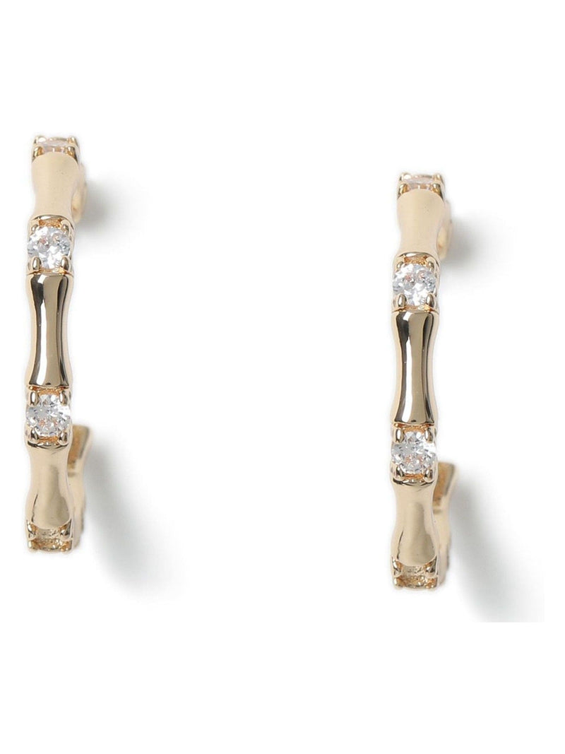 Aela gold tone hoop earrings diamond simulant - British product