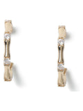 Aela gold tone hoop earrings diamond simulant - British product