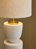 White Kara floor lamp ceramic 152cm, imported from the UK
