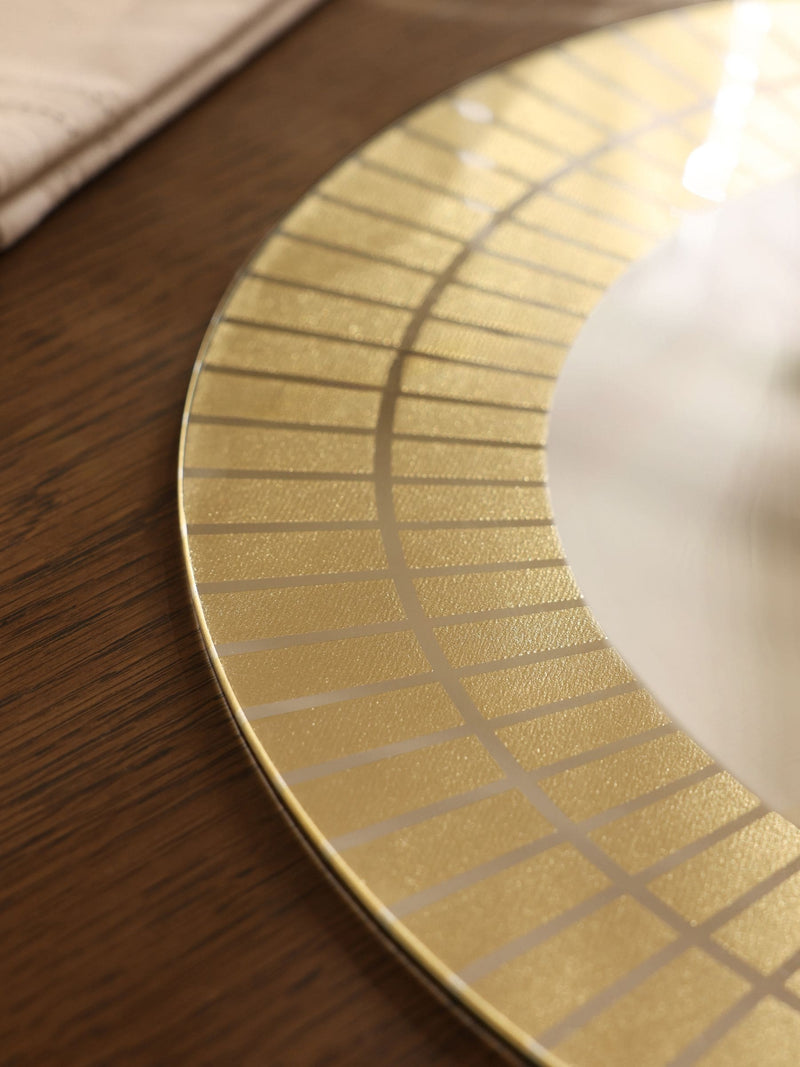Gold Mirrored Charger Plate 38cm square, UK version