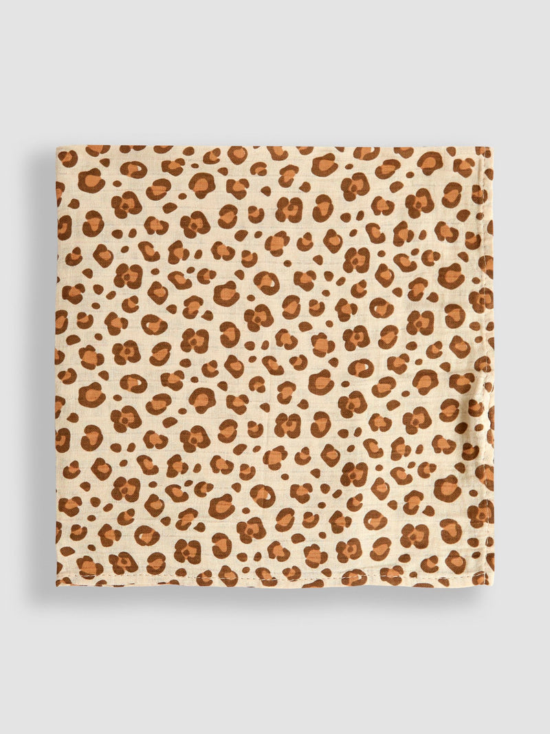 JoJo Maman Bébé leopard muslin cloths 3-pack British product