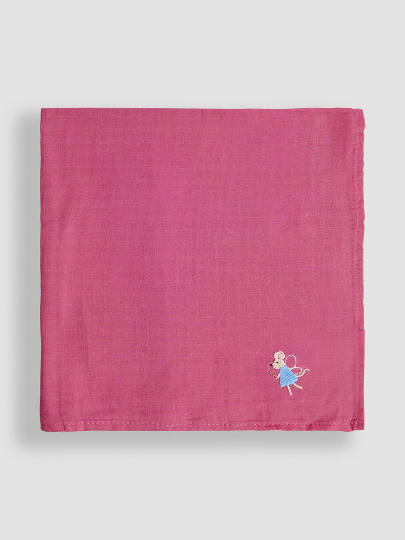 JoJo Maman Bébé Fairy Mouse muslin cloths 5-pack (British brand)