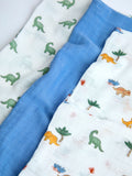 JoJo Maman Bébé dino muslin cloths 3-pack - British product