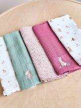 Next JoJo Maman Bébé Whimsical Woodland 5-Pack Baby Muslin Cloths 60x60cm- Buy online at McGrocer