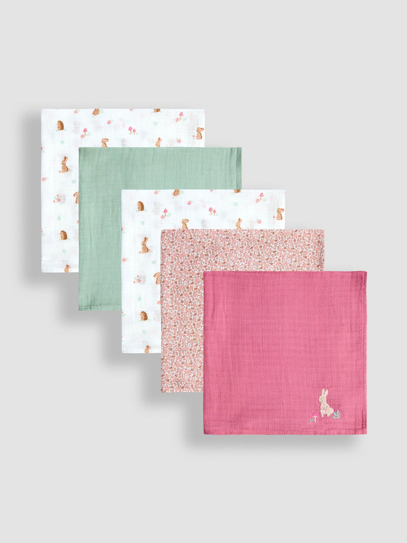 JoJo Maman Bébé muslin cloths 5-pack, UK version