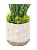 Gallery Home set of two white faux spring hydrangea in ceramic pots - British product