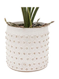 Gallery Home pink faux orchid in ceramic dot pot 40cm, UK version