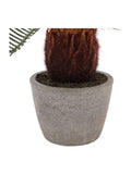 Gallery Home Natural Faux Wide Palm in Concrete Pot 49cm, UK version