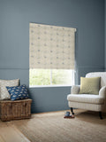 Emily Bond Steel Blue Margot floral roller blind - British product