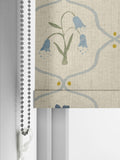 Emily Bond Steel Blue Margot floral roller blind - British product