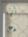 Emily Bond Steel Blue Margot floral roller blind - British product