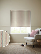 Next Emily Bond Pink/Blue Block Printed Stripe Made to Measure Roller Blind- Buy online at McGrocer