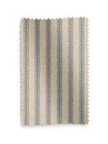 Emily Bond blue block printed stripe roller blind (British brand)