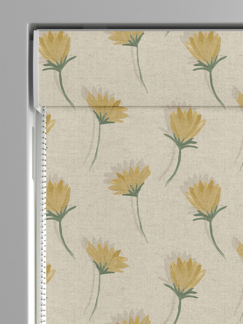 Emily Bond yellow cornflower roman blind made to measure (British brand)