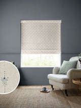 Next Emily Bond Fowey Blue Honor Made to Measure Roman Blind- Buy online at McGrocer