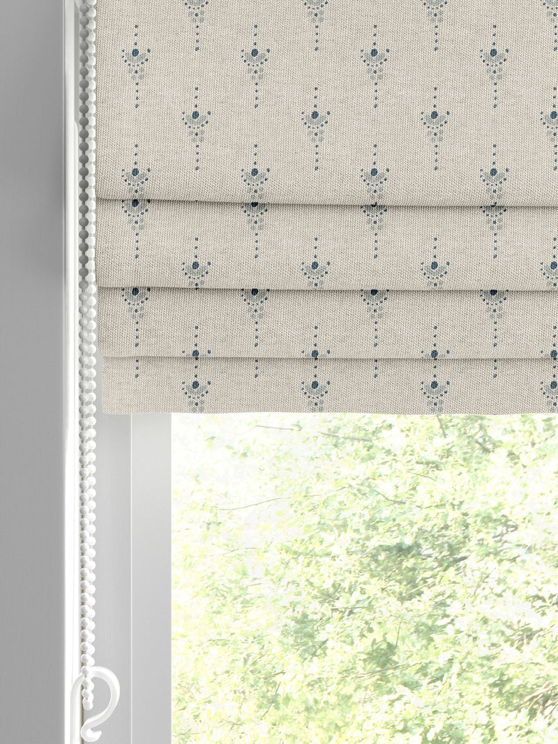 Emily Bond Fowey Blue Honor roman blind, UK version