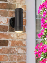 Next Searchlight Black Sierra Outdoor LED 2Lt Wall Light- Buy online at McGrocer
