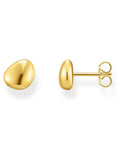 Thomas Sabo gold tone flat stud earrings (British brand)