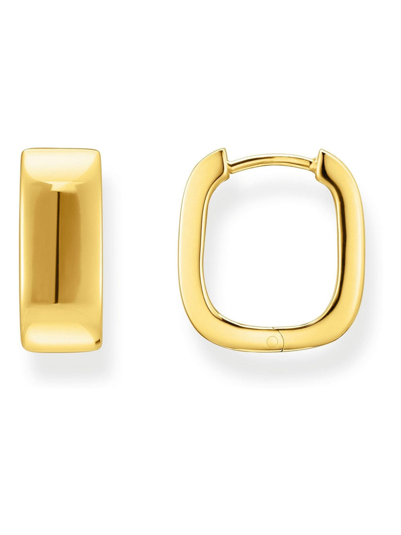 Thomas Sabo gold tone square hoop earrings (British brand)