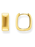 Thomas Sabo gold tone square hoop earrings (British brand)