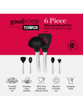 Good Food 6-piece black cooking utensil set, UK version