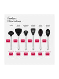 Good Food 6-piece black cooking utensil set, UK version