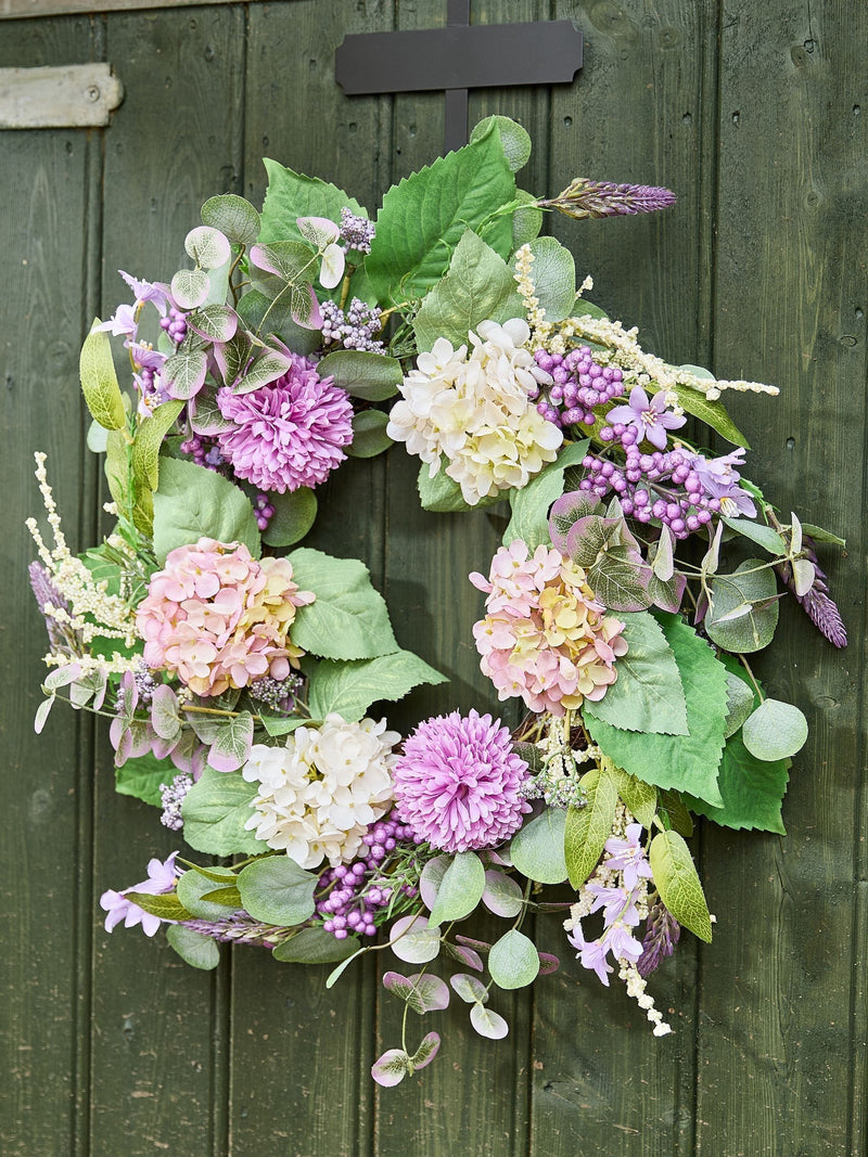 Dibor Purple Morea artificial floral wreath 60cm, UK version