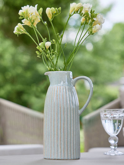 Next Dibor Blue Narbeth Traditional Rustic Tall Ceramic Pitcher Jug- Buy online at McGrocer