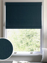 Next Next Peacock Blue Bellum Made to Measure Roman Blind- Buy online at McGrocer