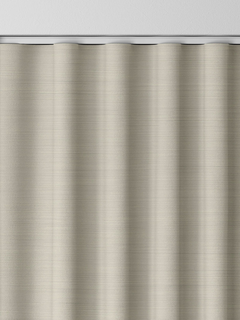 Ire Oyster Natural Subtle Stripe curtains, imported from the UK