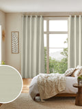 Ire Oyster Natural Subtle Stripe curtains, imported from the UK
