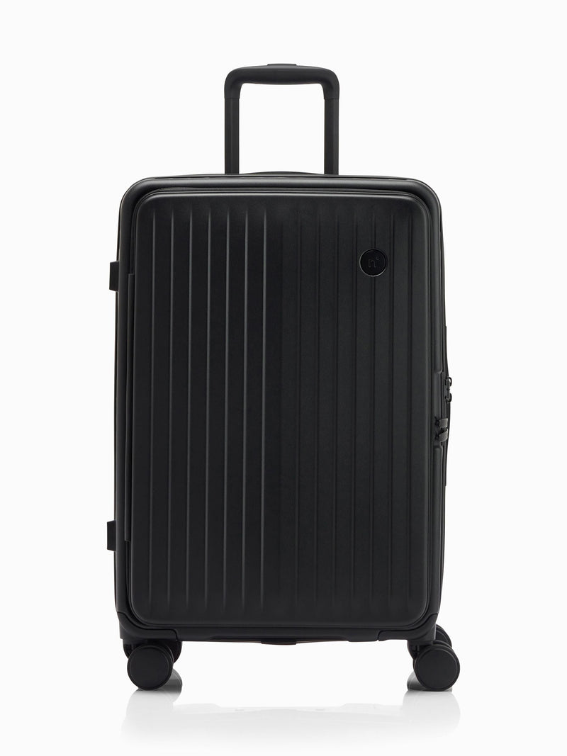 Nere Black Venture Dual Open suitcase 65cm, imported from the UK