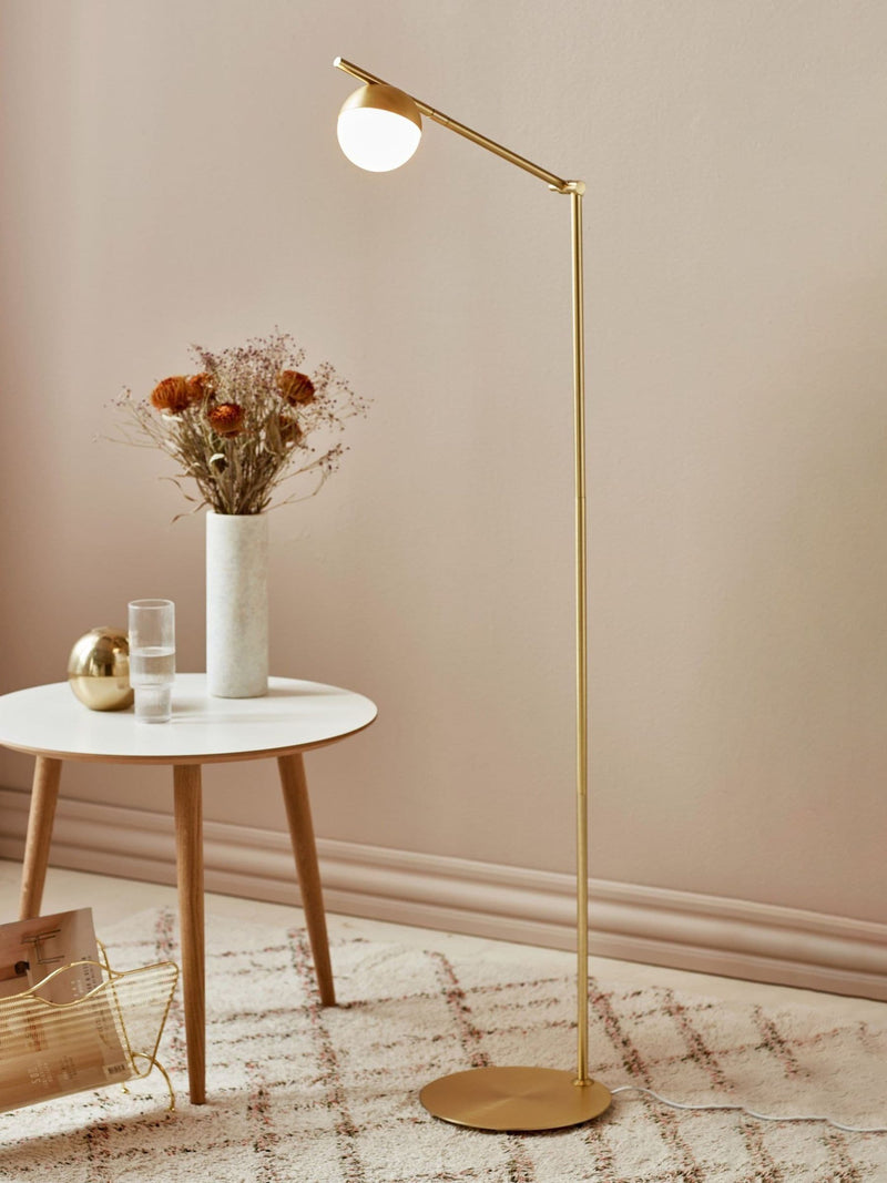 Nordlux Contina floor lamp matte black opal glass, imported from the UK