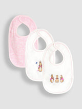 Next JoJo Maman Bébé Pink Ditsy Floral Flopsy Baby Bibs 3-Pack- Buy online at McGrocer