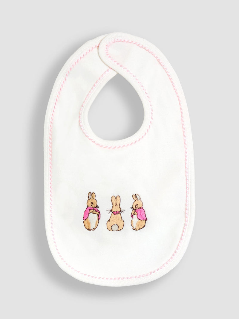 JoJo Maman Bébé pink floral Flopsy bibs 3-pack - British product