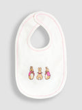 JoJo Maman Bébé pink floral Flopsy bibs 3-pack - British product
