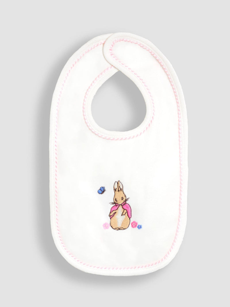 JoJo Maman Bébé pink floral Flopsy bibs 3-pack - British product