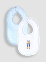 Next JoJo Maman Bébé Blue Peter Rabbit 2-Pack Baby Bibs- Buy online at McGrocer