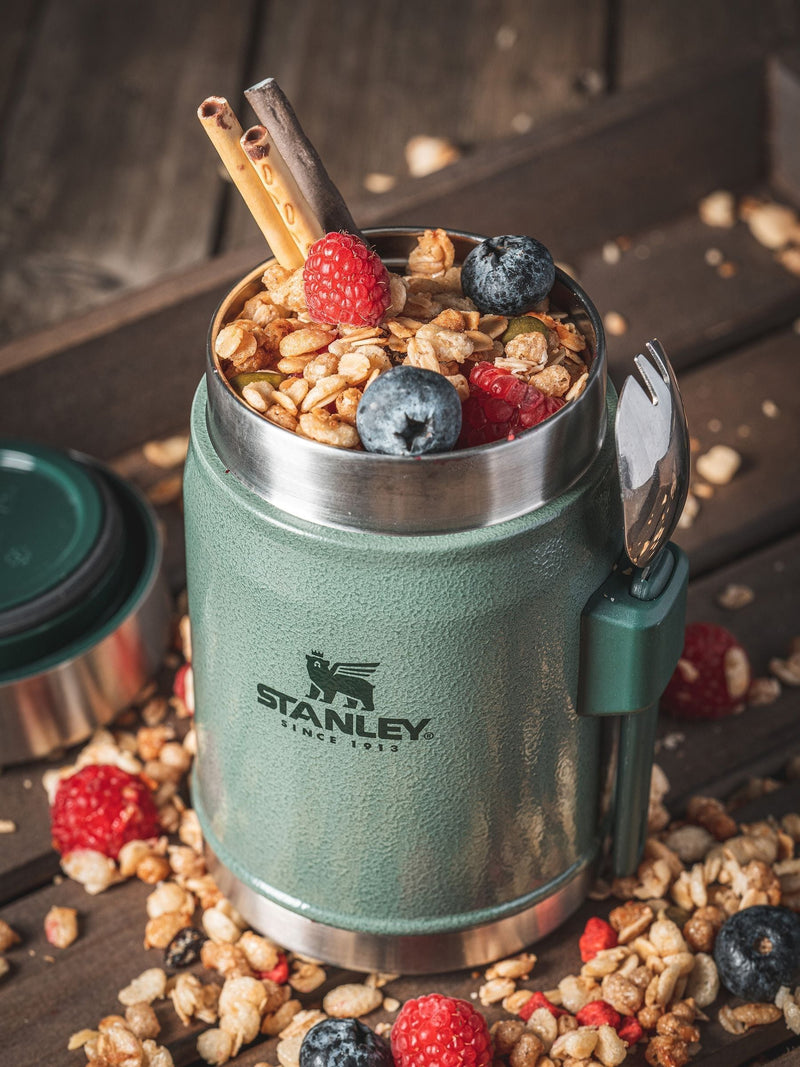 Insulated Stainless Steel Food Jar with Spork 0.4L