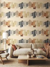 Next Ohpopsi Gingerbread Latte Offset Blocks Wallpaper 10m x 50cm- Buy online at McGrocer