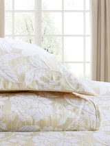Next Sanderson Gold Pyramus Quilted Throw 260cm x 265cm- Buy online at McGrocer