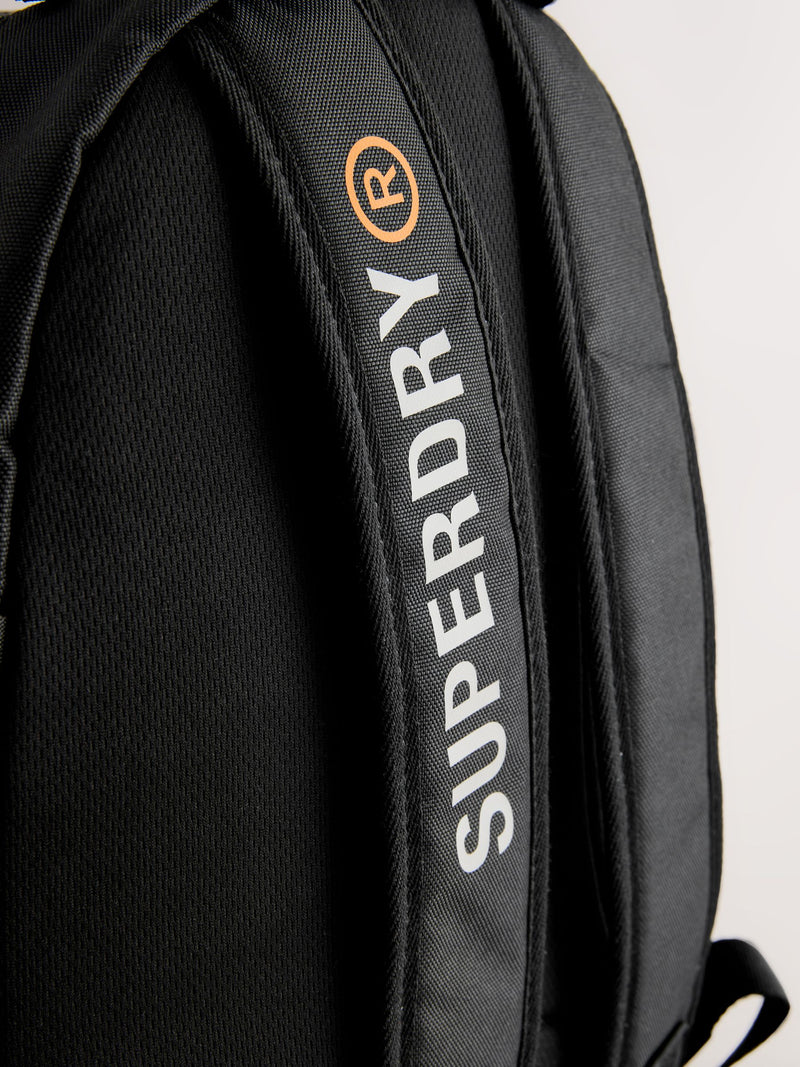 Superdry Black Back to School Logo Backpack (British brand)