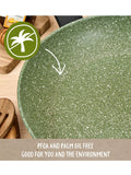 Prestige 5 piece green aluminium induction cookware set, imported from the UK