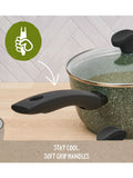 Prestige 5 piece green aluminium induction cookware set, imported from the UK