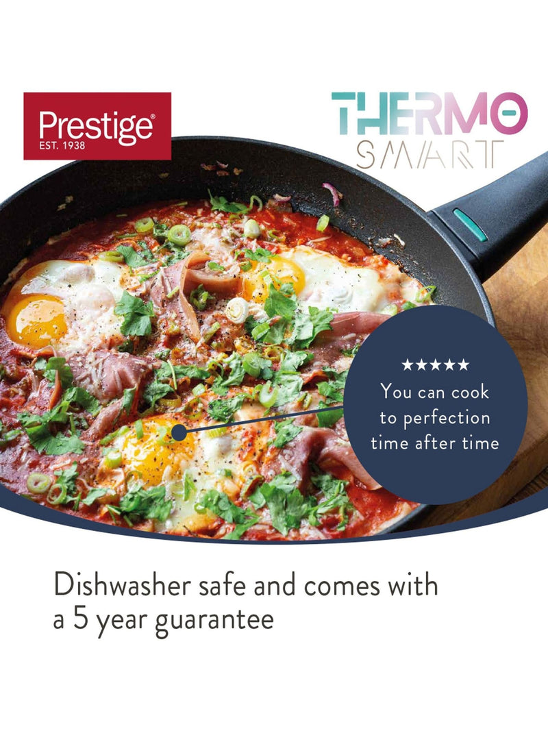 Prestige Black Thermosmart Non-Stick Induction Saucepan Set, 3-Piece, imported from the UK