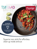 Prestige Black Thermosmart Non-Stick Induction Saucepan Set, 3-Piece, imported from the UK
