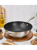 Prestige Silver Scratch Guard stir fry wok 29cm, imported from the UK
