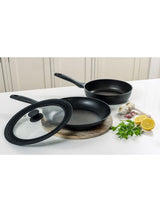Next Prestige Black Nadiya Hussain 2-Piece Non-Stick Frying Pan Set- Buy online at McGrocer