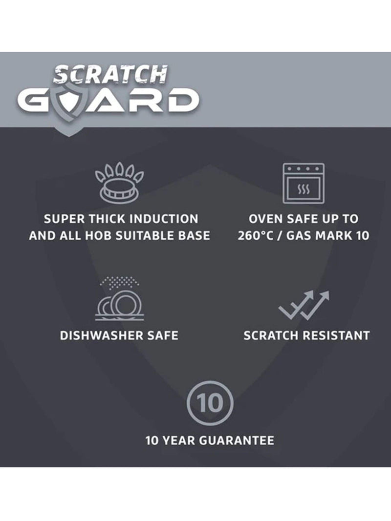 Prestige Black Scratch Guard Non-Stick Aluminium Saucepan Set, imported from the UK