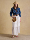 Joules Daphne Neutral Straw Effect crossbody bag, imported from the UK
